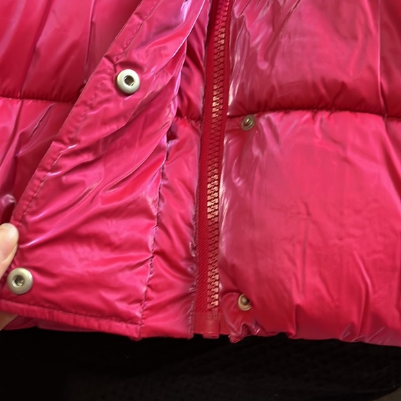 Gap hot pink shiny puffer coat - Picture 4 of 14